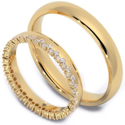 Wedding Rings VA117, Yellow 1